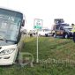 Bus Terperosok di Tol CIpali KM 159