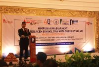 Suasana Perayaaan Ulang Tahun ke- 40 HMSS Jabodetabek diiringi dengan Pemberian Penghargaan untuk Masyarakat Aceh Singkil dan Subulussalam.