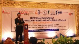 Suasana Perayaaan Ulang Tahun ke- 40 HMSS Jabodetabek diiringi dengan Pemberian Penghargaan untuk Masyarakat Aceh Singkil dan Subulussalam.