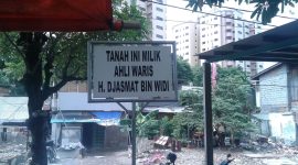 Lokasi Tanah Milik Ahli Waris H. Djasmat Bin Widi yang akan dibeli Pemprov DKI untuk keperluan Ruang Terbuka Hijau (RTH) di Jakarta.