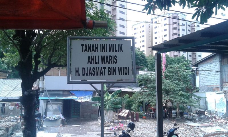 Lokasi Tanah Milik Ahli Waris H. Djasmat Bin Widi yang akan dibeli Pemprov DKI untuk keperluan Ruang Terbuka Hijau (RTH) di Jakarta.