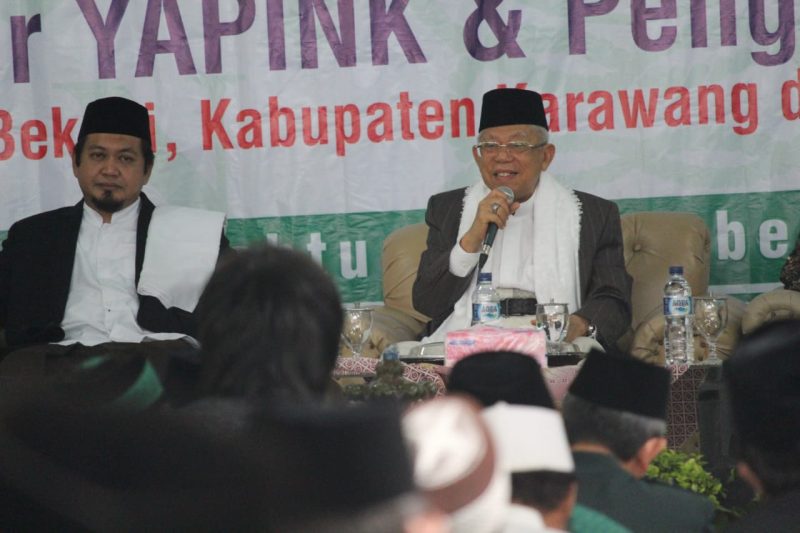 Cawapres no urut 01 Kh. Ma`ruf Amin saat menghadiri acara silaturahmi.