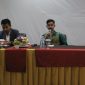 Suasana saat tim ICN memaparkan hasil survei yang dirilisnya di Hotel Sutan Raja, Minggu (03/02).