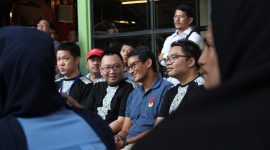 Sandi saat acara Gerakan Kreatif Nasional (GeKrafs) OK OCE bertema Milenial, Budaya & Kreativitas