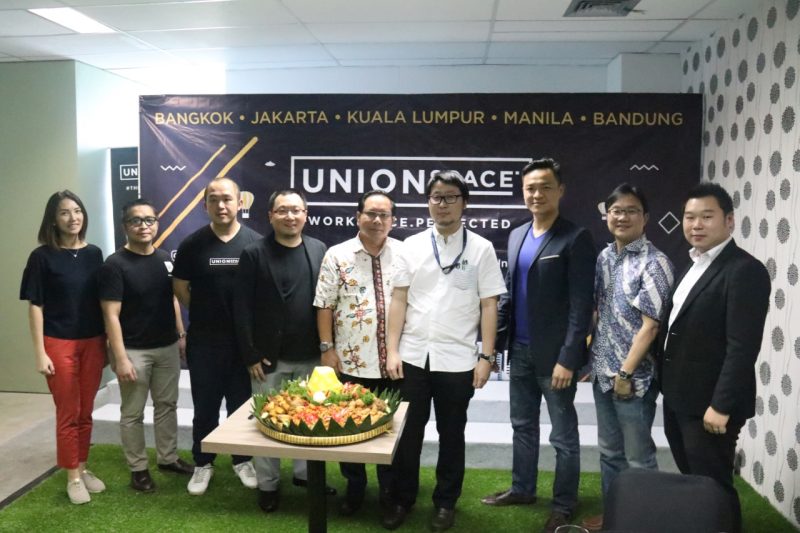Jajaran Direksi UnionSPACE dan CitiHub Harton Tower pada acara peresmian UnionSPACE di CitiHub Harton Tower, Jakarta (5/3/2019).