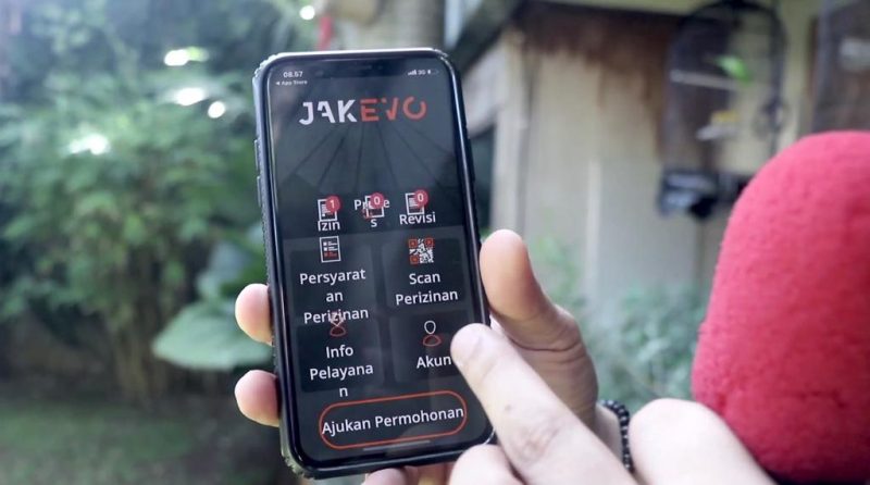 tampilan aplikasi JAKEVO yang dapat didownload melalui  play store.