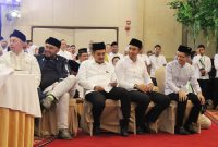 Caption Foto : Kiri ke kanan: Sekjen HIPMI Pria Djan; Ketua Steering Committee MUNAS XVI HIPMI Anggawira; Bakal Calon Ketua Umum BPP HIPMI Periode 2019-2022: Mardani H. Maming, Bagas Adhadirgha, Ajib Hamdani.