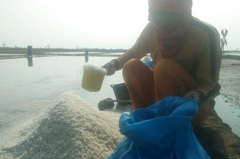 foto istimewa: Petani garam mengeluh.