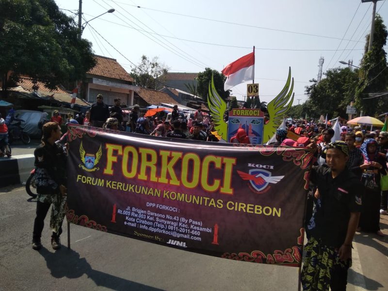 Foto: Forum Kerukunan Komunitas Cirebon (FORKOCI) ikut serta meramaikan Festival Tradisi Nadran Gunungjati dan Sedekah Bumi kembali akan digelar di Desa Astana Kecamatan Gunung Jati,
