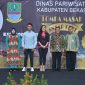 Foto: Asisten Administrasi Umum Edi Rochyadi, membuka kegiatan lomba masak chef antar Hotel dan UMKM tingkat Kabupaten Bekasi pada Kamis (12/3) di Gedung Graha Pariwisata, Cikarang Timur.