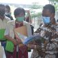 Bupati Bekasi Eka Supria Atmaja didampingi Perangkat Daerah terkait di Halaman Gedung Diskominfosantik Kabupaten Bekasi.