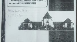 Foto: LHP No: 700.2/42/Inspektorat, atas dugaan pelanggaran disiplin Sdr. Nada Supandi NIP: 196708201991031003