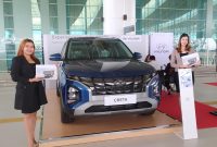 meran Hyundai tersebut berbarengan dengan kegiatan Collaborative & Collective Forum (CCF) di BIJB Kertajati. Selama pameran berlangsung, Hyundai Cirebon memberikan promo menarik untuk pembelian mobil Hyundai Creta.