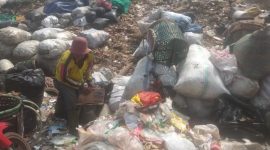 Kondisi lahan TPA Burangkeng, Kabupaten Bekasi, sudah kelebihan volume sampah, Minggu, 13 Maret 2022. Foto BeritaSatu Photo
