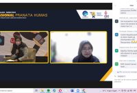 Foto : Webinar secara virtual mengenai Koordinasi Jabatan Fungsional Pranata Humas Tahun 2022 pada Kamis, 24/03/2022.