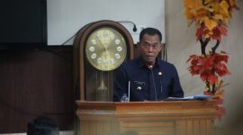 upati Subang H Ruhimat dalam Rapat Paripurna DPRD Subang pada Senin (15/3/2022).