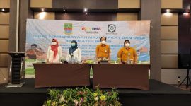 Dinas Pemberdayaan Masyarakat dan Desa (DPMD) Kabupaten Bekasi bersama BPJS Kesehatan Cabang Cikarang mengadakan sosialisasi bersama kepada perangkat desa se-Kabupaten Bekasi. Kegiatan tersebut dilaksanakan di Cikarang Selatan pada hari Jum’at (11/03/2022).