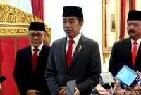 Foto : Presiden Joko Widodo atau Jokowi membeberkan alasannya menunjuk Marsekal (Purn) Hadi Tjahjanto sebagai Menteri Agraria menggantikan Sofyan Djalil. 