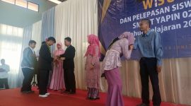 Foto: Wisuda SMP Islam Terpadu (IT) Yapin 02 Setu, Kabupaten Bekasi digelar, Sabtu (18/6/2022). 