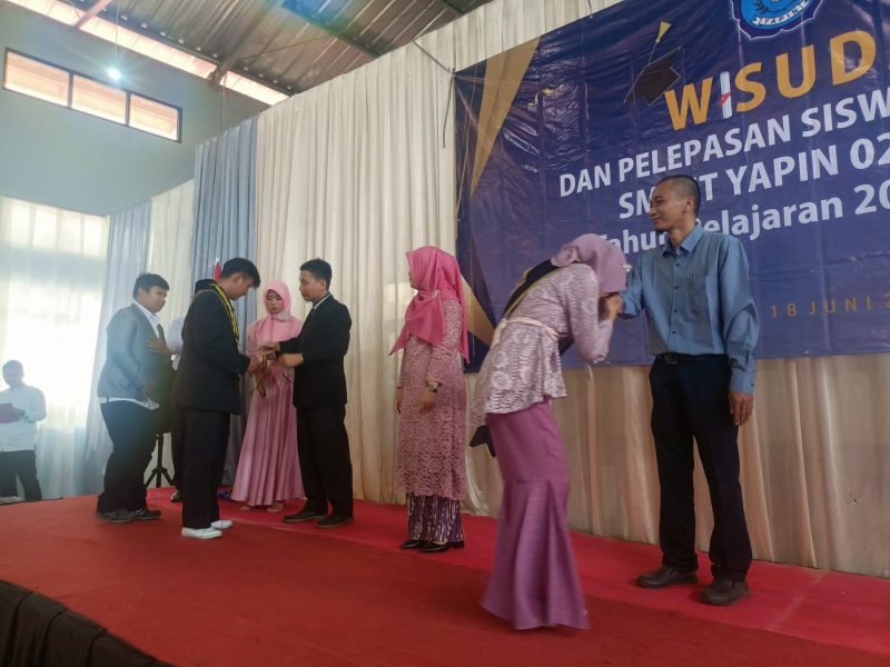 Foto: Wisuda SMP Islam Terpadu (IT) Yapin 02 Setu, Kabupaten Bekasi digelar, Sabtu (18/6/2022). 