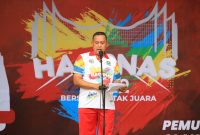 Caption Foto: Pemerintah Kota Bekasi Memperingati Hari Olahraga Nasional (Haornas) bersama para Atlet dan Pengurus KONI, KORMI, dan NPCI Kota Bekasi.