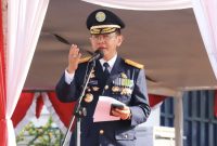 Pj Bupati Bekasi, Dani Ramdan menjadi inspektur upacara Hari Perhubungan Nasional ke-52 tingkat Kabupaten Bekasi, di Kantor Dinas Perhubungan, Jl. Industri No. 5 Cikarang Kota, Kecamatan Cikarang Utara, Kabupaten Bekasi, Selasa (27/09/22). 
