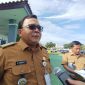 Camat Cibitung Encun Sunarto diwawancarai awak media usai melaksanakan Musrenbang.