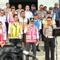 Menteri Perhubungan Budi Karya Sumadi  saat sesi Confrence Pers. / Aziz rakyatjabarnews.com