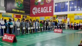 Dinas Kebudayaan, Pemuda dan Olahraga (Disbudpora) Kabupaten Bekasi menggelar kejuaraan antar pelajar tahun 2023 yang diselenggarakan di Gor Bulutangkis Stadion Wibawukti Cikarang pada Senin (12/6/2023).