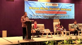 Kepala Dinas Kominfosantik Kabupaten Bekasi, Yan Yan Akhmad Kurnia membuka acara Proses Bisnis Statistik Sektoral yang diikuti perangkat daerah di lingkungan Pemkab Bekasi, di Hotel Swiss Belinn, Kota Jababeka Cikarang, Kamis (16/11/2023).
