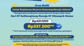 PT Jasa Marga (Persero) Tbk akan kembali memberlakukan potongan tarif tol 20%.
