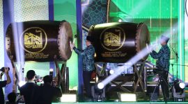 Acara Opening Ceremony MTQ ke-38 Jawa Barat ditandai dengan pemukulan bedug oleh Pj Gubernur Jawa Barat bersama Pj Bupati Bekasi Dani Ramdan, Ketua Umum LPTQ Jawa Barat, Dodo Suhendar, serta Kepala Kantor Wilayah Kementerian Agama Prov Jabar, Ajang Mustajam. 
