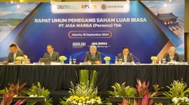 PT Jasa Marga (Persero) Tbk (“Jasa Marga”) saat menggelar Rapat Umum Pemegang Saham (RUPS) Luar Biasa.