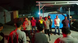 Polsek Sukatani dan Polsek Pebayuran saat melaksanakan apel gabungan bersama satgas anti tawuran dalam rangka Operasi Kejahatan Jalanan (OKJ).