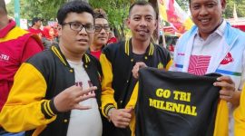 Relawan Pendukung Tri Adhianto GO TRI Milenial siap menggaet suara swing voters dan pemilih pemula pada Pilkada Kota Bekasi 2024.