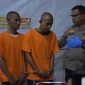 Dua tersangka tindak kejahatan kekerasan seksual terhadap tiga orang santriwati di lokasi pengajian Al Qona’ah di Kampung Jarakosta Asem, Desa Karangmukti, Kecamatan Karangbahagia, Kabupaten Bekasi.