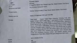 Melalui Laporan Nomor : LP/B/1692/IX/2024/SPKT.Sat.Reskrim/Restro Bks Kota/Polda Metro Jaya. Dengan laporan tersebut dibuat pada tanggal (27/09).