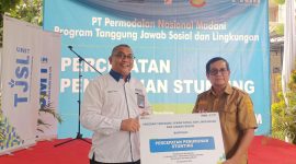Pembagian paket gizi ini, sebagai bentuk dukungan terhadap pemerintah dalam menekan angka stunting di wilayah Provinsi Jawa Barat, terutama di wilayah Karawang Barat.