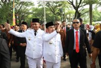 Bupati Bekasi dan Wakil Bupati Bekasi Ade Kuswara Kunang dan Asep Surya Atmaja.