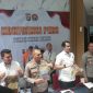 PEMERASAN : Polres Metro Bekasi mengungkap pelaku pemerasan yang mengatasnamakan pegawai pemerintah daerah bukan bagian dari UPTD Pasar Induk Cibitung.