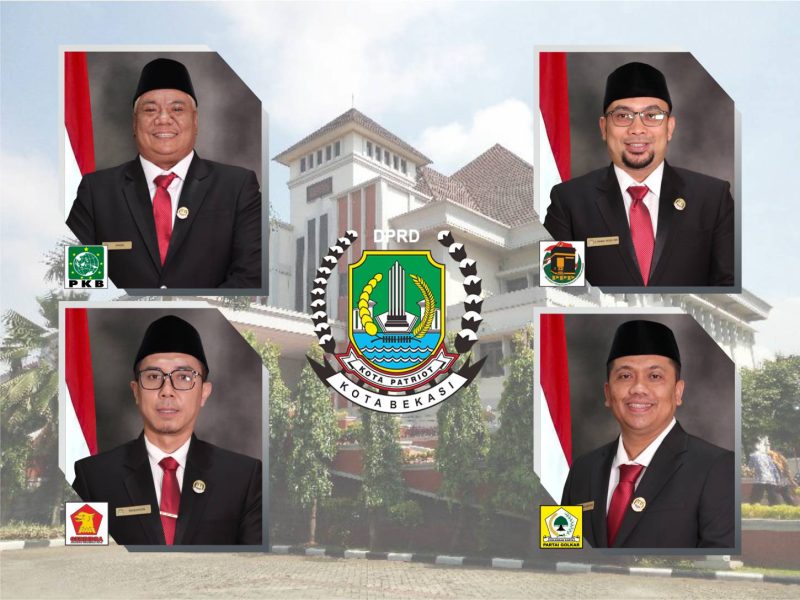 Anggota Badan Anggaran DPRD Kota Bekasi Ahamdi (PKB), Nawal Husni (PPP), Misbahudin (GERINDRA) dan Sarwin (GOLKAR).