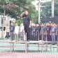 Apel perdana usai libur hari raya para pegawai Aparatur Sipil Negara (ASN) di Pemerintahan Kabupaten Bekasi tanpa dihadiri Bupati Bekasi.