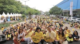 Kali ini, Tropicana Slim mengajak ribuan masyarakat lewat kolaborasinya dengan berbagai komunitas olahraga PoundFit di 41 kota seluruh se-Indonesia.