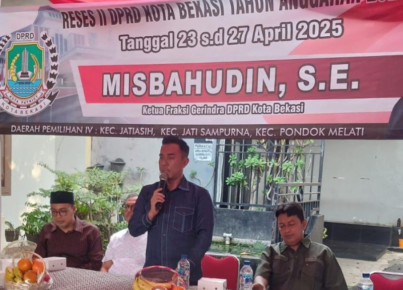 Masa Reses II : Ketua Fraksi Gerindra DPRD Kota Bekasi, Misbahudin giat melaksanakan Reses II Masa Jabatan 2024-2029, pada Rabu 23 April 2025.