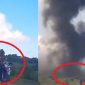 Rekaman Video Detik-detik Mengerikan Ledakan Amunisi, Warga Garut Ramai-ramai Naik Motor Datangi Lokasi | sumber: istimewa.
