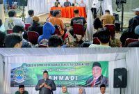  Anggota DPRD Kota Bekasi Fraksi Partai Kebangkitan Bangsa (PKB), Ahmadi, yang datang langsung untuk menyerap aspirasi masyarakat atau reses di wilayah mereka.