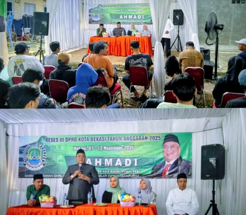  Anggota DPRD Kota Bekasi Fraksi Partai Kebangkitan Bangsa (PKB), Ahmadi, yang datang langsung untuk menyerap aspirasi masyarakat atau reses di wilayah mereka.