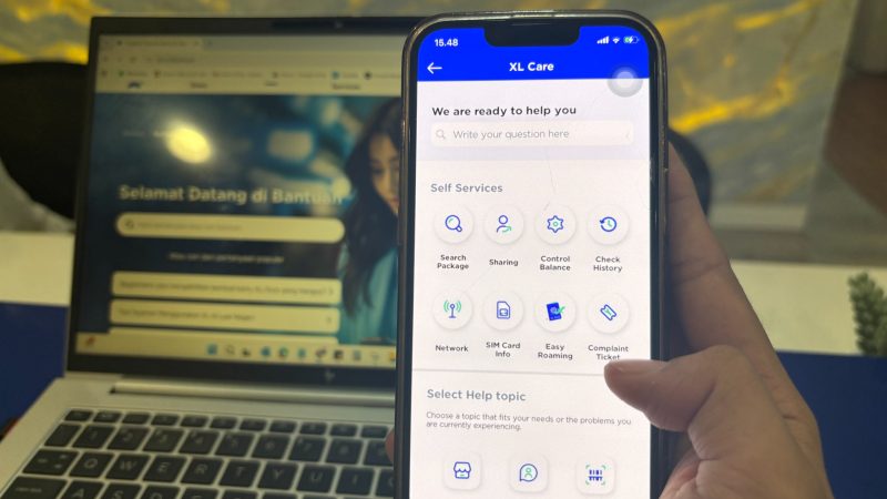 Tampilan fitur Cek Tiket Aduan pada menu XL Care di aplikasi myXL versi terbaru. Melalui fitur ini, pelanggan XLSMART dapat memantau status laporan secara real-time tanpa perlu menghubungi customer service.