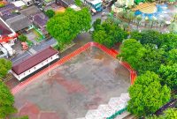 Drone :  jogging track di kawasan Alun-Alun M. Hasibuan
