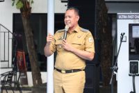 Wali Kota Bekasi Tri Adhianto menyampaikan sambutan dalam sebuah kegiatan di Kota Bekasi, menegaskan komitmen Pemerintah Kota Bekasi terhadap tata kelola anggaran yang transparan, akuntabel, dan berpihak kepada masyarakat.